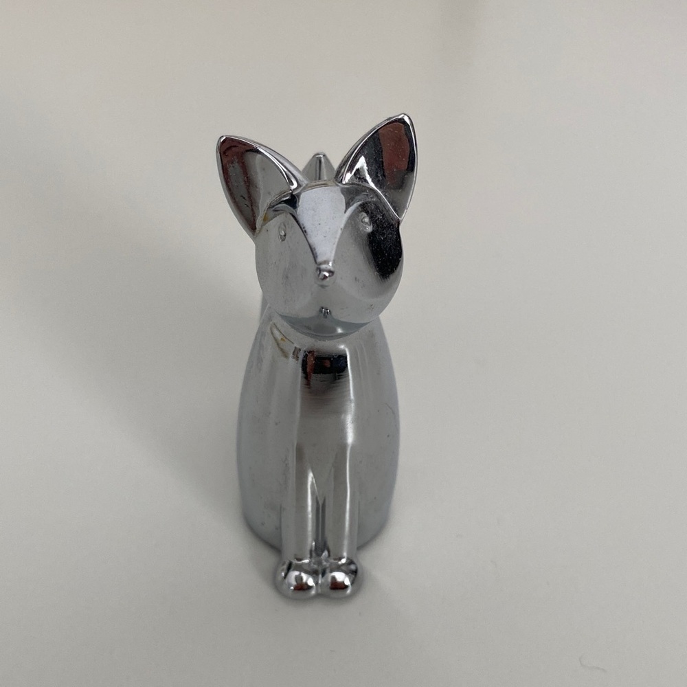 Silver Fox Figurine or Ring Holder - Picture 3 of 4
